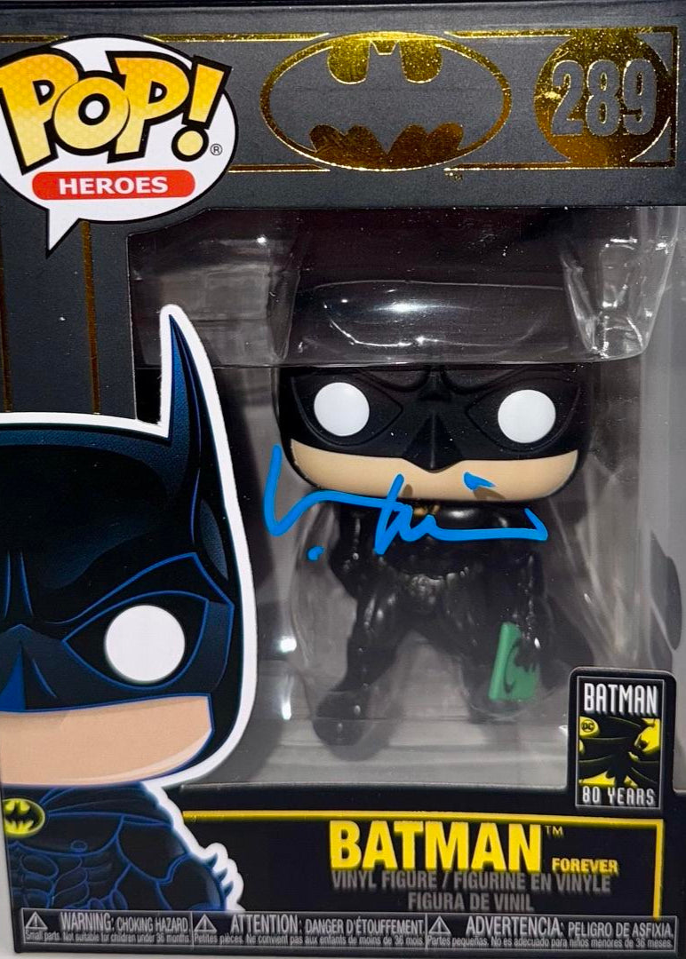 Val Kilmer Signed Funko Pop #289 Batman 80 Years - Celebrity Authentics #02